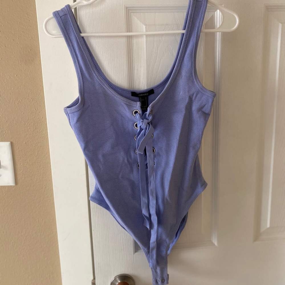 blue/purple bodysuit